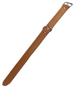 COLLAR CUERO LISO 60 cm. NATURAL